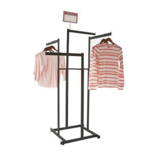 Custom Clothing Display Rack Black