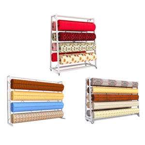 Customized Metal Carpet Rolling Sample Display Rack Rug Fabric Sample Display Rack Wallpaper Roll