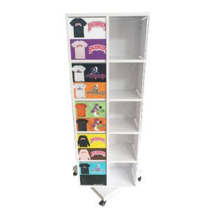 Custom Spin Rotate T Shirt Display Racks Rotation Revolve Clothing Store Display Rack for Clothing