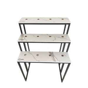 2024 Custom Showroom Shop Furniture Display Rack Wood Bathroom Water Tap Faucet Display Stand