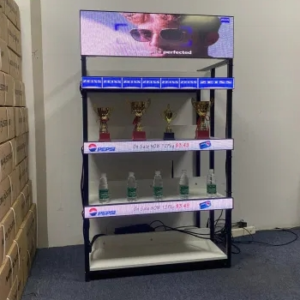 Metal Display Rack With Led Screen