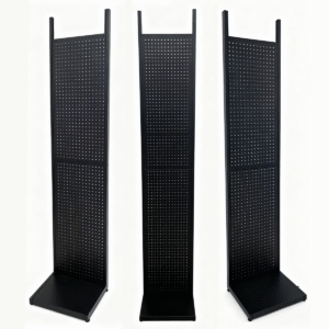 Retail Store Metal Pegboard Stand Accessories Hanger Display Stand with Hook and Shelf