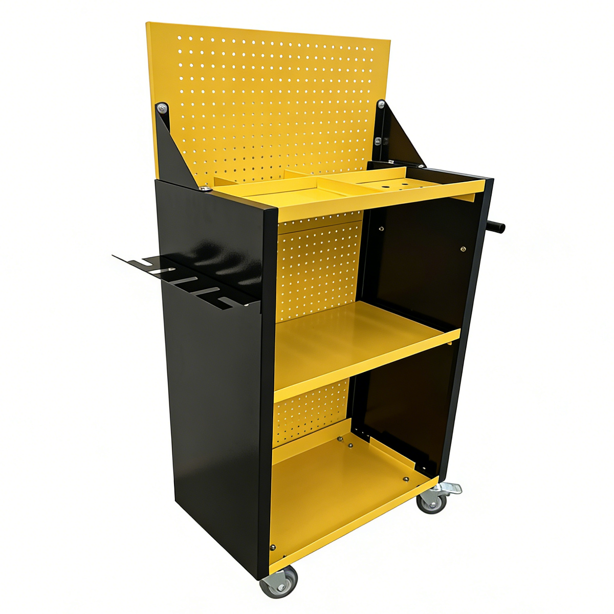 Enterprise Customizable Heavy-Duty Iron & Metal Mobile Tool Cart Display Rack-Industrial Storage Shelving for Workshop Factory